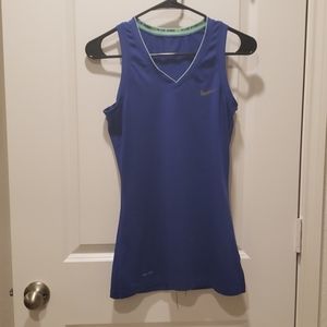 Royal blue/purple-ish Nike Pro workout top